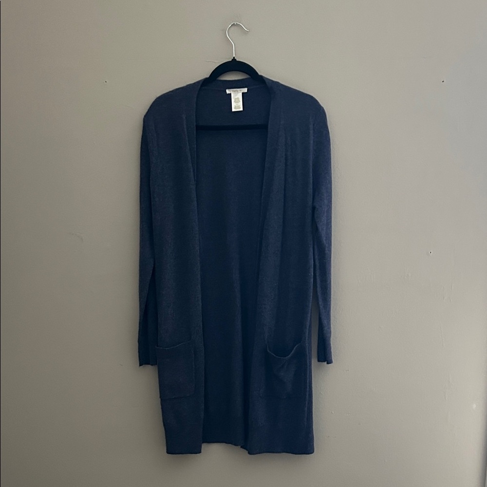 matty m Women's Open Front Cardigan Sweater - Navy